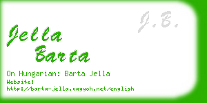 jella barta business card